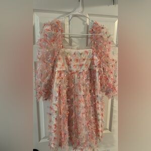 Boutique puff sleeve mini dress